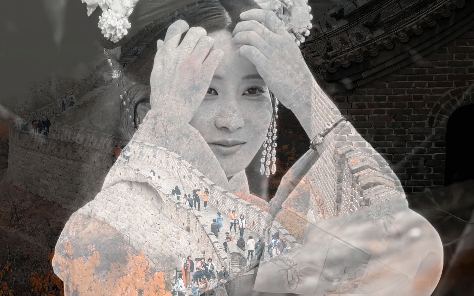 Igli Martini portrait double exposure artwork